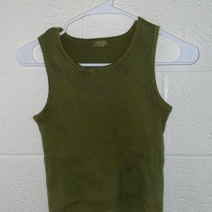 Olive green tank top
